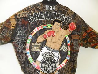 LIMITED EDITON~Adidas Muhammad Ali AL WISSAM LEATHER Jacket~Mens size 