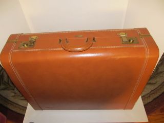 Zephyrlyte Lincoln Vintage Caramel Brown Large Suitcase For Lincoln 