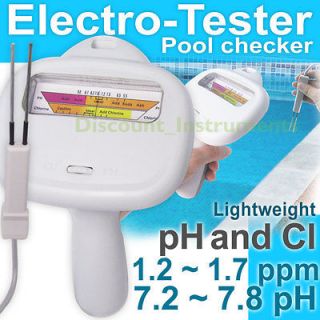 New pH CL2 Chlorine Level Meter Swimming Pool Spa Water Quality Tester 