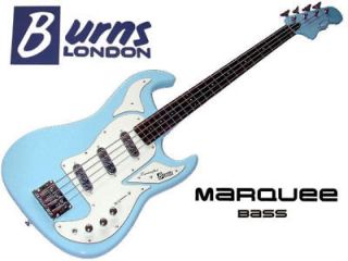 Burns London Marquee Bass Guitar +Flight Case BLUE NEW
