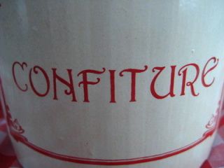 Super Vintage FRENCH Porcelain Ironstone Glazed CONFITURE Jam Pot
