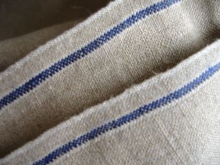 Linen Mangle Cloth Small Blue + White Stripes Mono HS