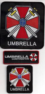 Resident Evil Umbrella Corporation Logo Patch (w/ word) Set of 3 (REPA 