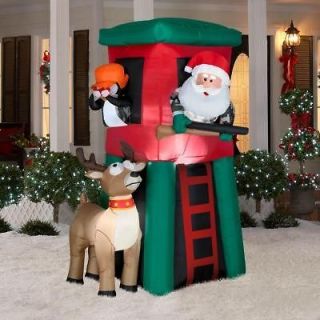 Santa Deer Stand Christmas Inflatable NEW