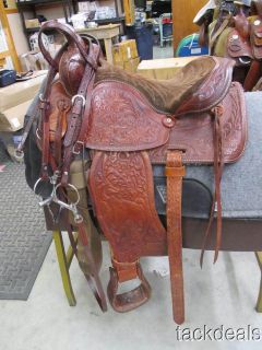 American Saddlery Trail Saddle Package Lightly Used Tex Tan Bridle 