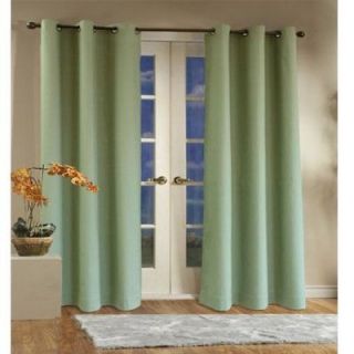   Thermal Insulated Grommet Top Drapes 80X95 Sage Green 
