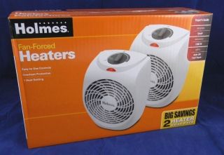 HOLMES COMPACT SMALL ROOM HEATER FAN 2 PACK   HFHVP3   1200 W 