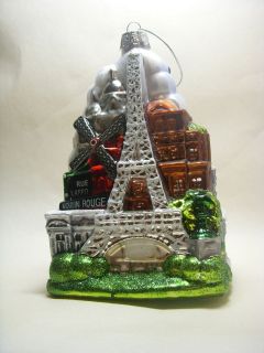 Eiffel Tower Moulin Rouge Paris France City Scapes Glass Christmas 