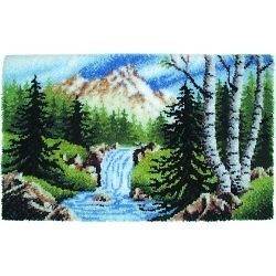 Sierra Waterfall Latch Hook Rug Kit Giant Sized 30 by 50 inches 