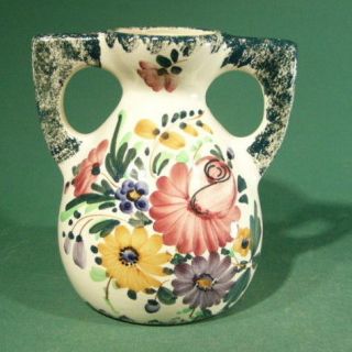 c500: Colourful 6½ Handpainted Belgian Vase Jemappes