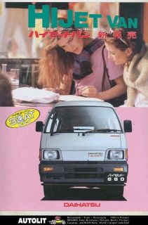 1985 ? Daihatsu HiJet 850 1000 Mini Van Station Wagon Truck Brochure 