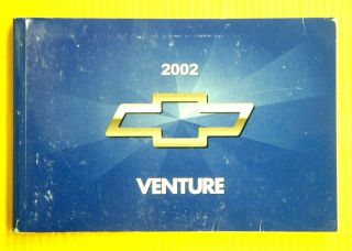 Venture 02 2002 Chevrolet Minivan Mini Van Owners Owners Manual 4X4 