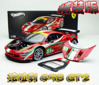 18 Hotwheels Ferrari 458 GT2 24H LeMan 2011 Team AF Corse N.51 X5472 