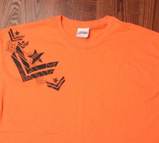 Dirtstar Army All Terrain Boarding Active Athletes Orange T Shirt XL