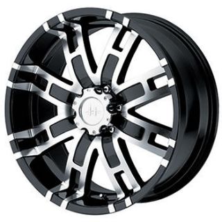 17x8 Black Wheels Rims HELO HE835 5x5.5 (Fits 2004 Dodge Durango)
