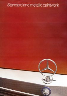   Mercedes Benz Color Paint Guide Brochure   380SEL 380SLC 300CD 300