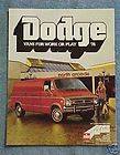 1978 DODGE VANS FOR WORK OR PLAY DEALER SALES BROCHURE