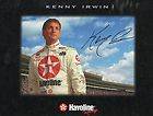 Autographed 1999 Kenny Irwin 28 TEXACO HAVOLINE Hero NASCAR Postcard 
