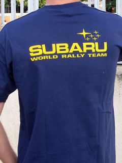 subaru wrx sti rally team navy blue t shirt new