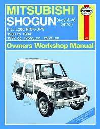 Workshop Service & Repair Manual Mitsubishi Triton & Pajero 1983 1994 