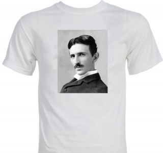 Nikola Tesla Portrait Famous Scientist Conspiracy T shirt