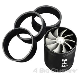 F1 Z DOUBLE PROPELLER TURBO SUPERCHARGER AIR INTAKE FUEL SAVER ECO FAN 