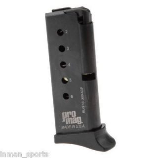 Ruger LCP 380 ACP magazine SIX 6 ROUND Promag w/ Extended Floorplate 