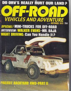 Off Road Vehicles 10/73, Toyota Chinook Camper, Tires, Baja Datsuns 