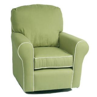 Noble Loose Cushion Glider   Pistachio with White Piping Oxford Fabric