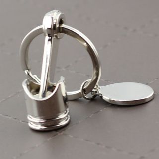 New HOT Engine Silvery Piston Key Ring Chain Keychain Key Fob with 