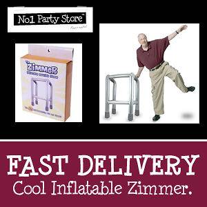 INFLATABLE ZIMMER FRAME   Blow Up   Oldies Fun Toy   Hen / Stag 