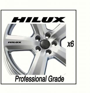 TOYOTA HILUX ALLOY WHEEL DECALS STICKERS HILUX CARS X6