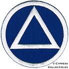 ALCOHOLICS ANONYMOUS iron on SOBER BIKER PATCH AA blue EMBROIDERED 