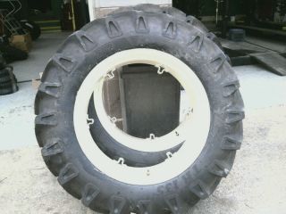 12.4x28 FORD JUBILEE 2N 8N Farm Tractor Tires w/Rims & (2)550x16 3 