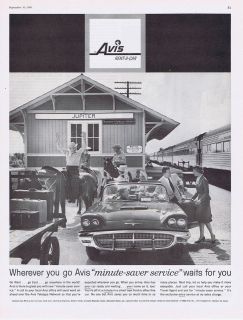1960 =VINTAGE AD   AVIS CAR RENTAL 9/10