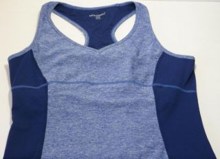   Blue Lycra Supplex Tuff Athletics Womens Yoga Tank Top Active Shirt