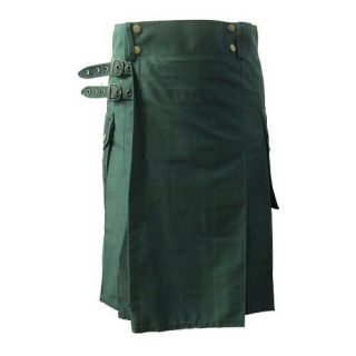 Green Utility Kilt For The Active Man   Size 30   54   FREE 3 DAY USA 