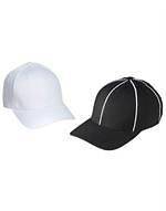 Officials/Refe​ree Fitted Football Cap. White or Black/White Stripes 