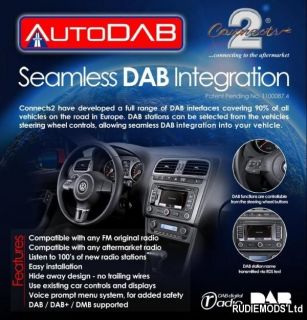 VW Add on DAB Radio To Factory Radio CTDAB VW1 AUTODAB RCD300 310 500 