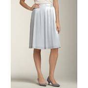   TALBOTS Silver A Line Skirt Knee Length Accordion Pleats 6 NWT $149