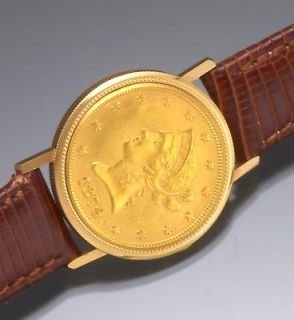 gold coin watch in Watches