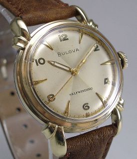 Gorgeous 1951 BULOVA Knotted Bow Lugs Automatic Mens Watch