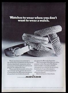 Vintage 1969 Movado Womens Whichwatches Wrist Watches Magazine Ad