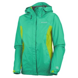 COLUMBIA Arcadia Rain Coat/Jacket Womens Plus Size 1X/2X Winter Green 