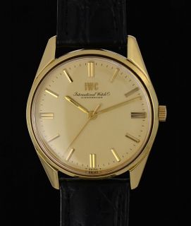 Vintage IWC International Watch Company 18k Gold Watch C89 Caliber