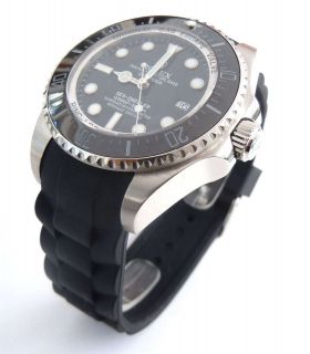 22mm High grade silicon rubber watch strap fits Rolex DeapSea