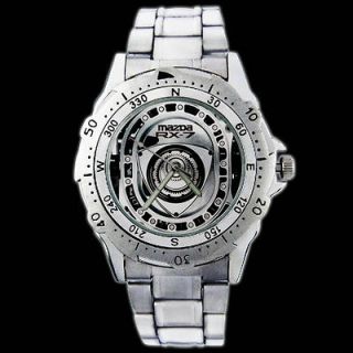 Mazda RX 7 Rotary Turbo Engine Metal Wristwatch Watch