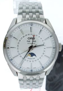 New in Box Oris Artix Complication Moon Phase Automatic Mens Watch 