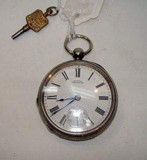 Unusual Waltham Sterling Silver Pocket Watch UK Case ca1888 Serial 
