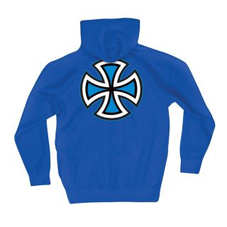 Independent Painted Bar/Cross Pullover Hooded Sweatshirt Royal Blue